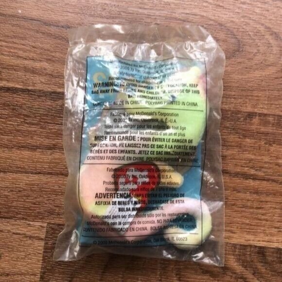 McDonalds Ty Teenie Beanie‎ Neon The Seahorse Toy Animal #13 New in Package - Picture 6 of 6
